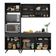 Armário De Cozinha Compacta 182cm Veneza Multimóveis V3694 Preto Preto