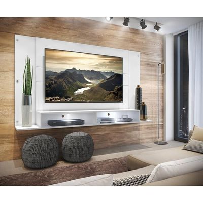 Painel Tv 60" Com 2 Leds Veneza Multimóveis V3397 Branco