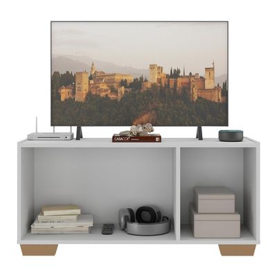 Rack Tv Até 32 Polegadas Com Espelhos Mp1079 Branco natural