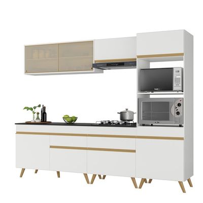 Cozinha Completa Veneza Gw Fg3715 Armário E Balcão Branca
