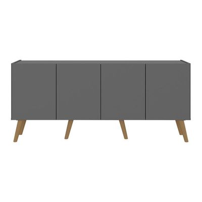 Rack Retrô Para Tv Até 50 Polegadas  Mp1071 Grafite natural
