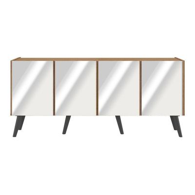 Rack Tv Até 50 Polegadas Retrô  Espelhos Mp1082 Rustic preto