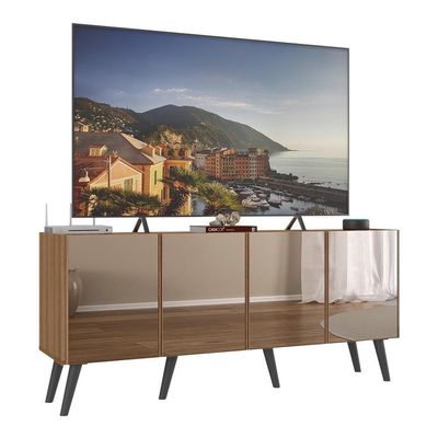 Rack Tv Até 50 Polegadas Retrô  Espelhos Mp1082 Rustic preto