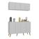 Conjunto Cantinho Do Café Retrô Armário E Aparador 4 Portas Multimóveis Mp1084 Branco/natural