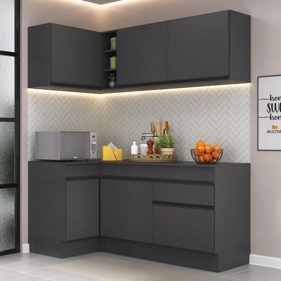 Armário De Cozinha Compacta De Canto Mp2092.895 Preto