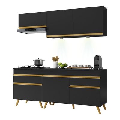 Cozinha Compacta 4 Peças Com Leds Veneza Up Multimóveis