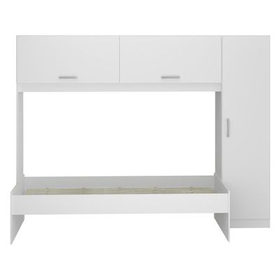 Cama Solteiro Com Colchão Incluso 88 X 188 Cm E Guarda-roupas/roupeiro Multimóveis Branca