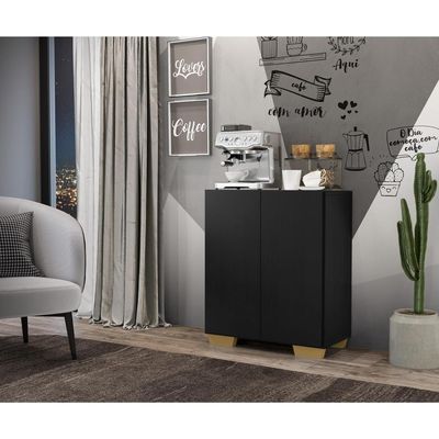 Aparador Cantinho e 2 Portas Multimóveis Preto