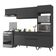 Armário De Cozinha Compacta 4 Peças Mp3690.895 Veneza Preto