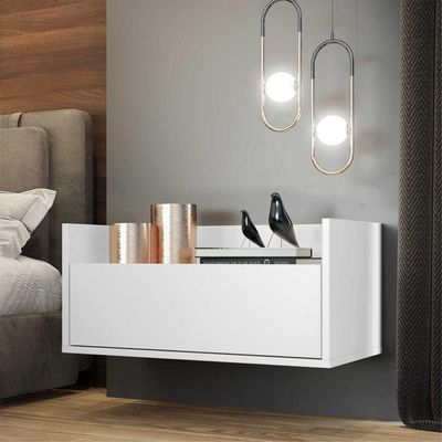 Mesa de Cabeceira 60 Cm Suspensa Multimóveis Branca