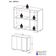 Gabinete Banheiro 3 Portas 90cm Mp5031 Branco Natural