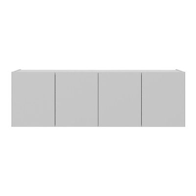 Gabinete De Banheiro 123,5cm Suspenso 4 Portas Multimóveis Mp5047 Branco Branco