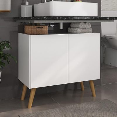 Gabinete Banheiro 62,5cm Multimóveis Mp5045 Branco/natural