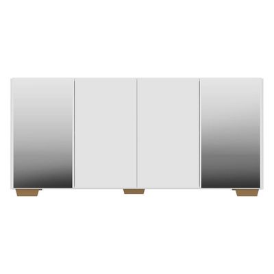 Aparador Buffet 4 Portas Vegas V3563 Branco/Natural