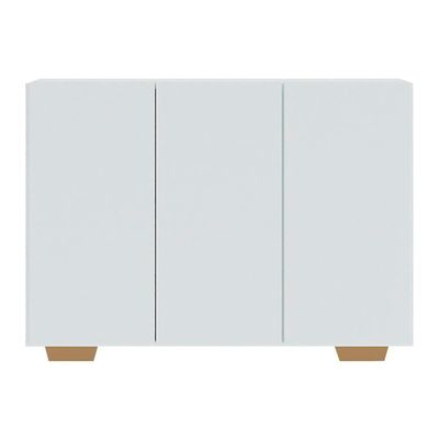 Aparador Buffet 3 Portas Multimóveis V1010 Branco/Natural