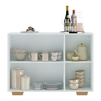 Aparador Buffet 3 Portas Multimóveis V1010 Branco/Natural