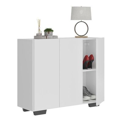 Sapateira 3 Portas Nina Mp6019 Branca Preta