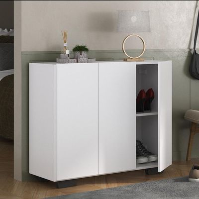 Sapateira 3 Portas Nina Mp6019 Branca Preta