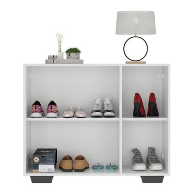 Sapateira 3 Portas Nina Mp6019 Branca Preta