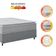 Cama Box Casal Colchão Molas Ensacadas Pillow Top Perfect 138X188X71Cm Cinza/Branco