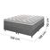 Cama Box Casal Queen Colchão Molas Ensacadas ômega 158x198x70cm Cinza / Branco Hellen
