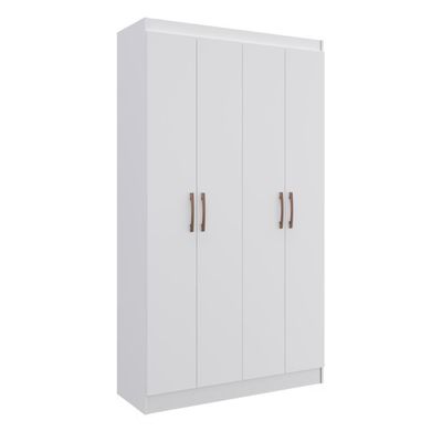 Guarda-roupas Solteiro 4 Portas Multimóveis Cr35216 Branco Branco