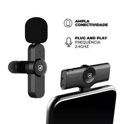 Microfone de Lapela Flex - Lightning - Gshield