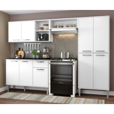 Cozinha Compacta Armário E Balcão Xangai Multimóveis Vm2840