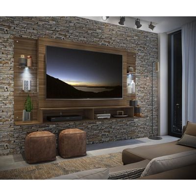 Painel Com 2 Leds Para Tv Até 60´´ Vegas Fg3394 Madeirado