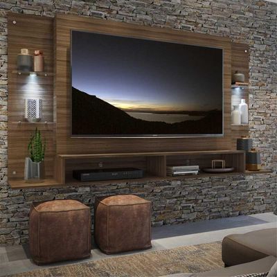 Painel Com 2 Leds Para Tv Até 60´´ Vegas Fg3394 Madeirado
