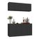 Kit Bar Armário Aéreo E Aparador 4 Portas Multimóveis Mp1075 Preto Preto