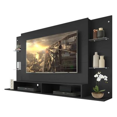 Painel Tv até 60" com Prateleiras de Vidro Braga Multimóveis