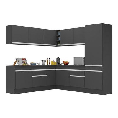 Armário De Cozinha Completa De Canto Preto/branco