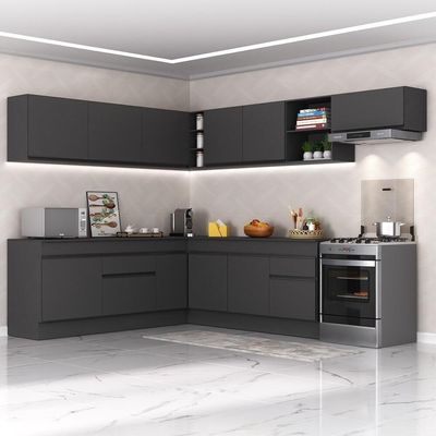 Armário De Cozinha Completa De Canto Mp2103.895 Preto