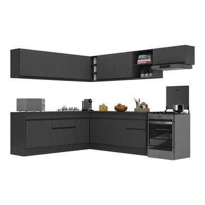 Armário De Cozinha Completa De Canto Mp2103.895 Preto