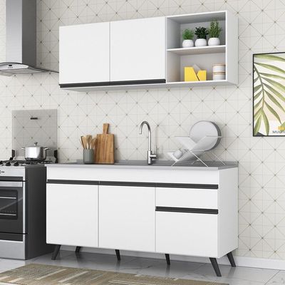 Armário De Cozinha Compacta Multimóveis Mp2079.964 Branco