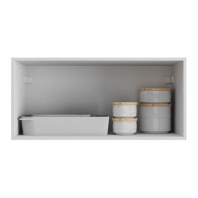 Armário Aéreo Cozinha 70 Cm 1 Porta Mp3681.964 Branco/preto