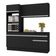 Armário De Cozinha Compacta 3 Peças Com Rodapé Mp2177 Made Multimóveis Preto/branco Preto/branco