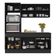 Armário De Cozinha Compacta 3 Peças Com Rodapé Mp2177 Made Multimóveis Preto/branco Preto/branco