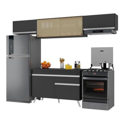 Armário De Cozinha Compacta 4 Peças Mp3698.898 Preto
