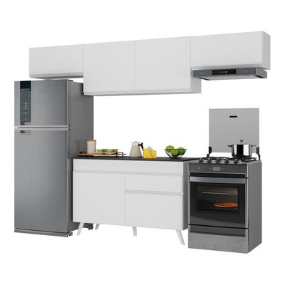 Armário De Cozinha Compacta 4 Peças Mp3697.891 Veneza Branco