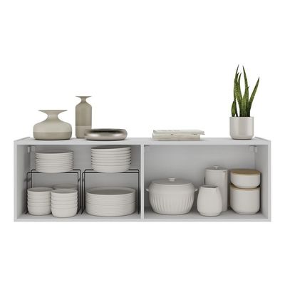 Aparador Buffet Suspenso 4 Portas Multimóveis Mp8002 Branco Branco