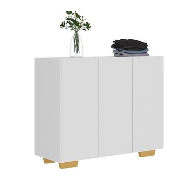 Armário Lavanderia Com 3 Portas 90 Cm Mp5034 Branco/Natural