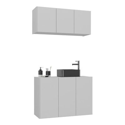 Conjunto Gabinete De Banheiro Multimóveis Mp5048 Branco