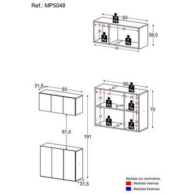Conjunto Gabinete De Banheiro Multimóveis Mp5048 Branco