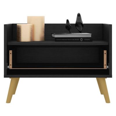 Kit com 2 Mesas De Cabeceira 80 Cm com Pés Retrô