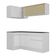 Armário De Cozinha Compacta De Canto Com Rodapé Veneza Multimóveis V2091 Branco Branco