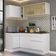 Armário De Cozinha Compacta De Canto Com Rodapé Veneza Multimóveis V2091 Branco Branco