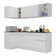 Armário De Cozinha Compacta De Canto Com Rodapé Veneza Multimóveis V2093 Branco Branco