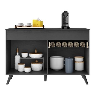 Balcão Cozinha 120cm 2 Portas 1 Gaveta Veneza V3680 Preto